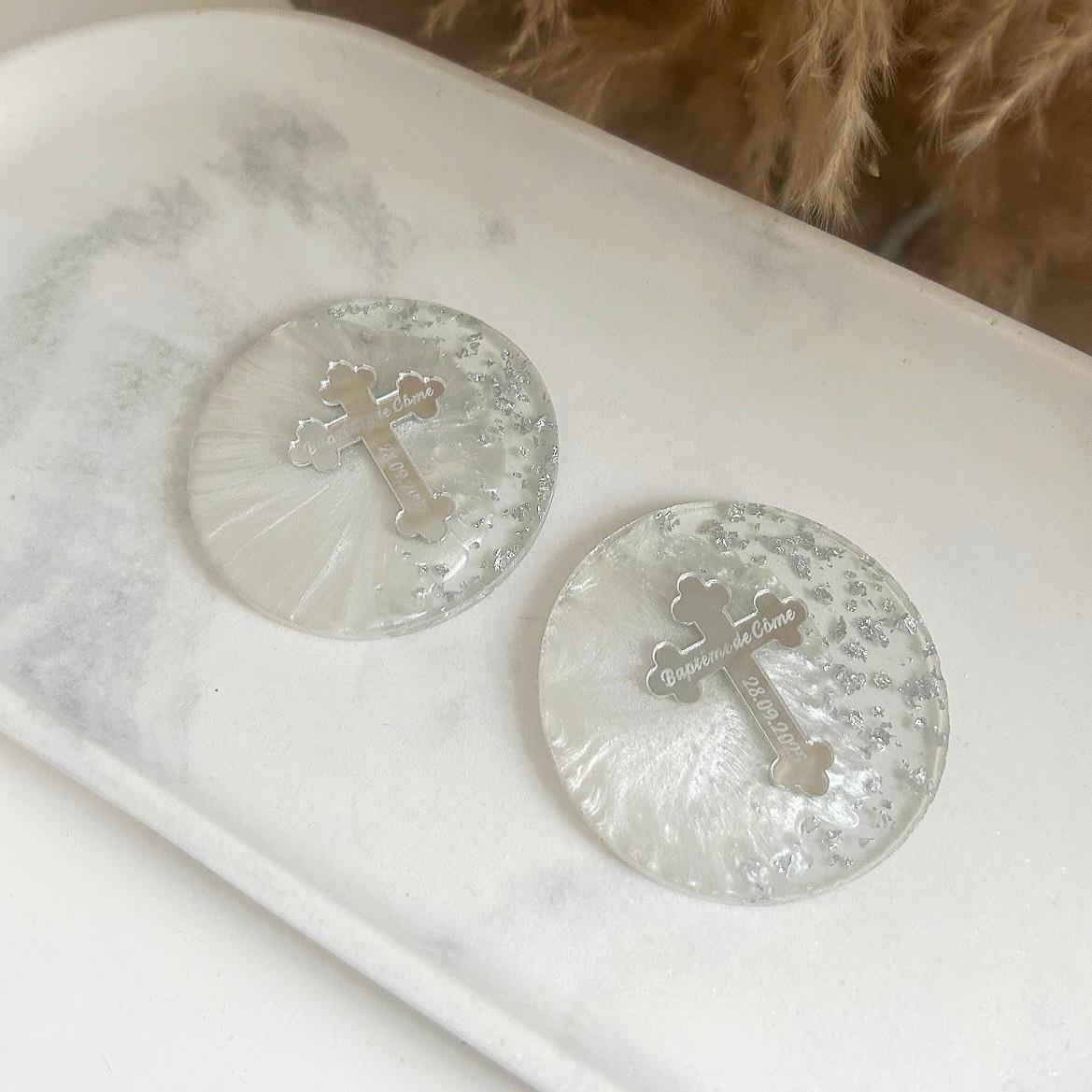 Magnet Croix Argent - MON CADEAU INVITE