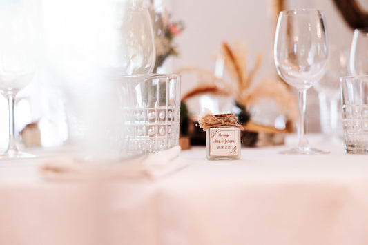 bougie comtesse personnalisée mariage Alex et Jerem décoration table mariage élégante cadeau invité floral