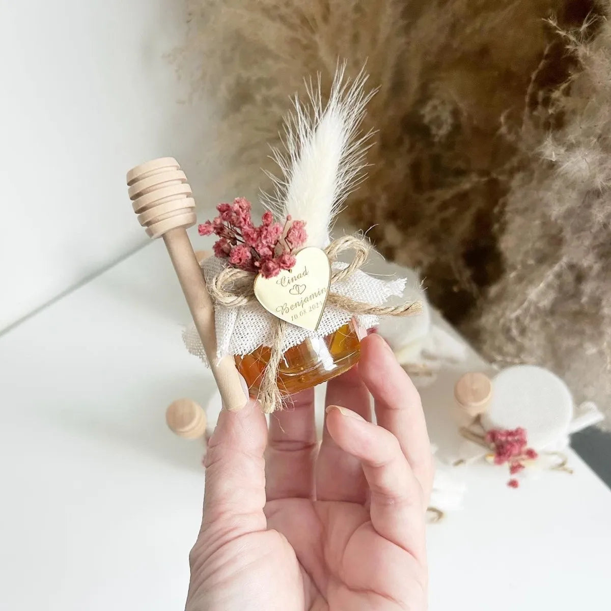 Pot de Miel Cadeau Invité Fiancailles